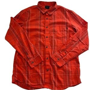 Oakley Men’s Medium Orange-Red Long Sleeve Button Down Shirt